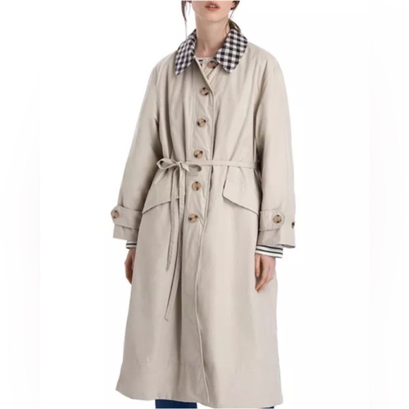 Barbour Jackets & Blazers - Barbour by Alexa Chung Glenda gingham long trench coat
